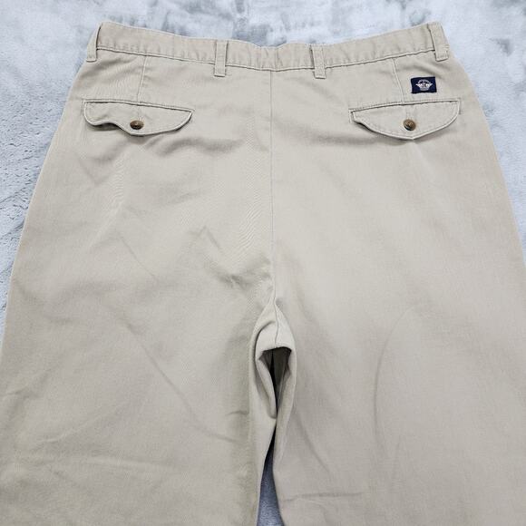 Vintage Dockers Pants Mens W36 L32 Tan Khakis Relaxed Fit Cotton Straight Leg - Picture 4 of 14